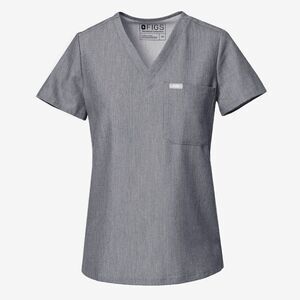 FIGS Graphite Grey Catarina One-Pocket Scrub Top Short Sleeve Women's Small